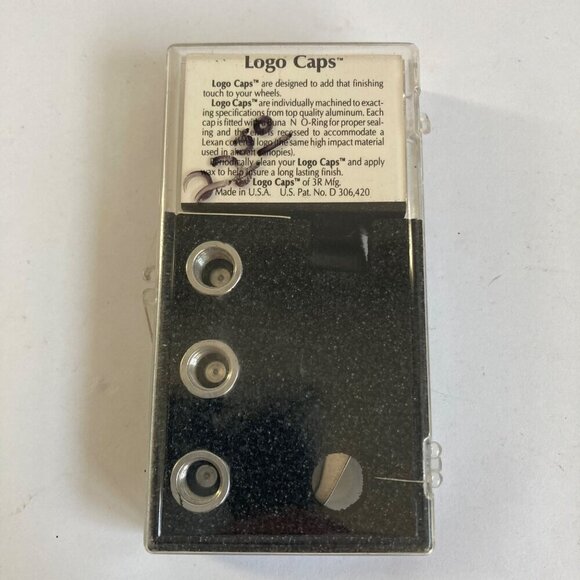 Logo Caps Custom Wheel Valve Caps & Key Chain Ford Mustang Tri-Color MISSING ONE - Picture 3 of 3